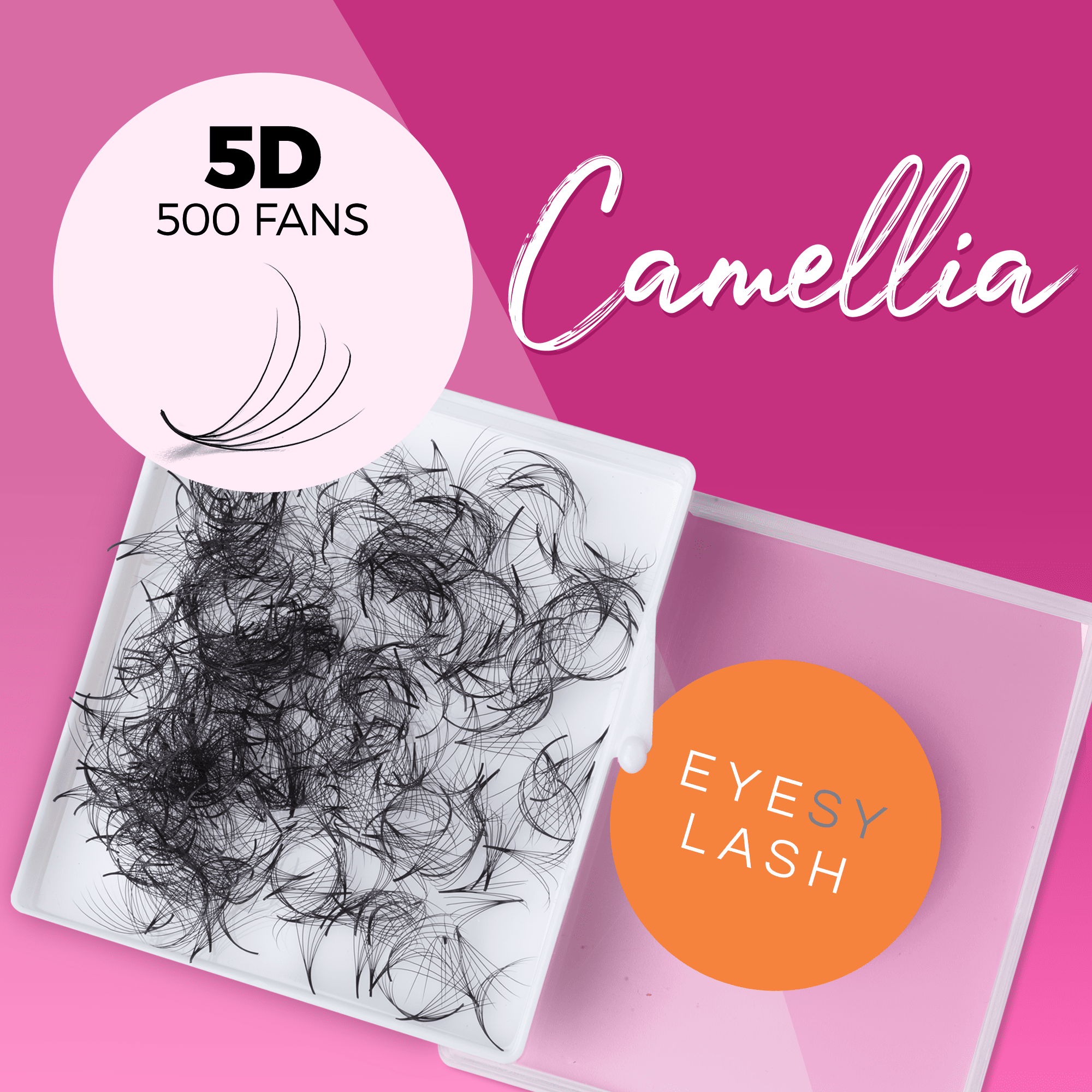 500 Camellia Lash Fans 5D 0.07 C CC D Curl | Premade Fans – Eyesy Lash