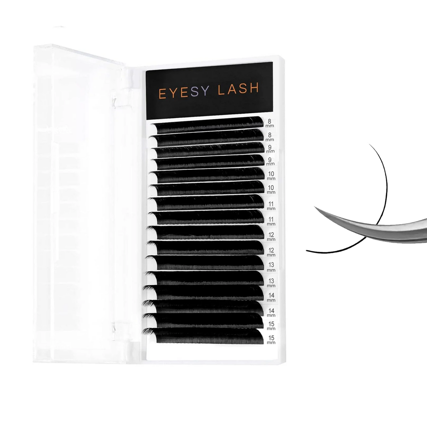 Cashmere Eyelash Extensions Tray | 0.05 | Mix lengths 8-15mm | 16 lines