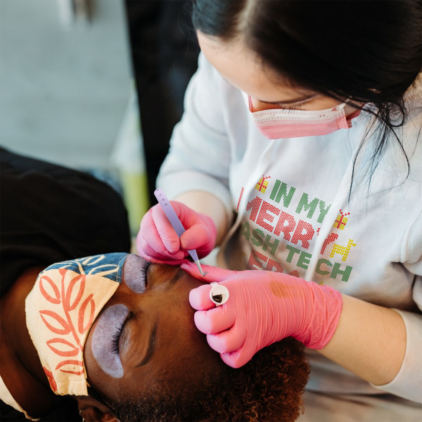 Lash Artist Hoodie, In My Merry Lash Tech Era, Gift for Lash Tech