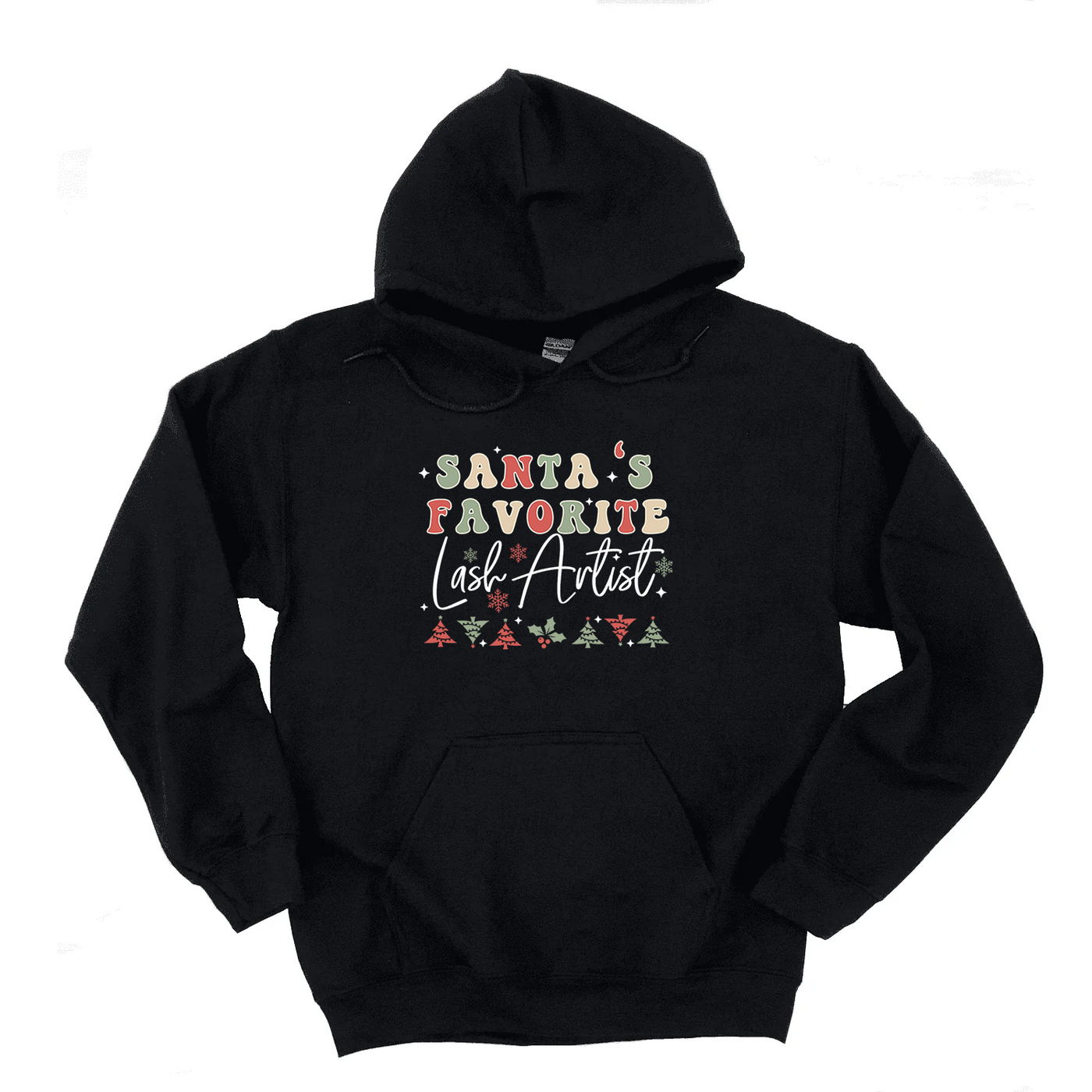 Lash Artist Hoodie, Santa’s Favorite Lash Artist Hoodie, Gift for Lash Tech