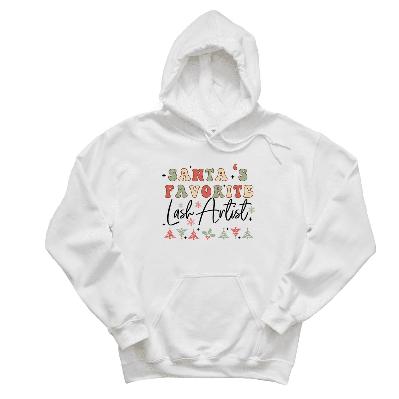 Lash Artist Hoodie, Santa’s Favorite Lash Artist Hoodie, Gift for Lash Tech