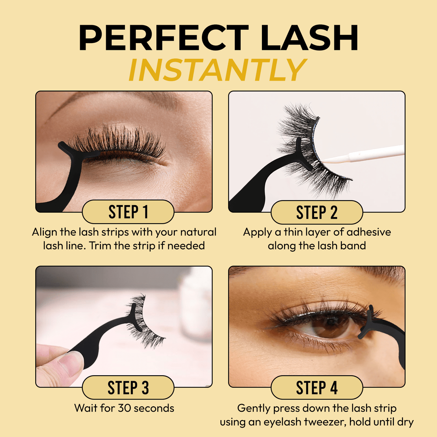 DIY Clear Lash Adhesive | Eyelash Glue for Strip & Cluster Lashes 8ml