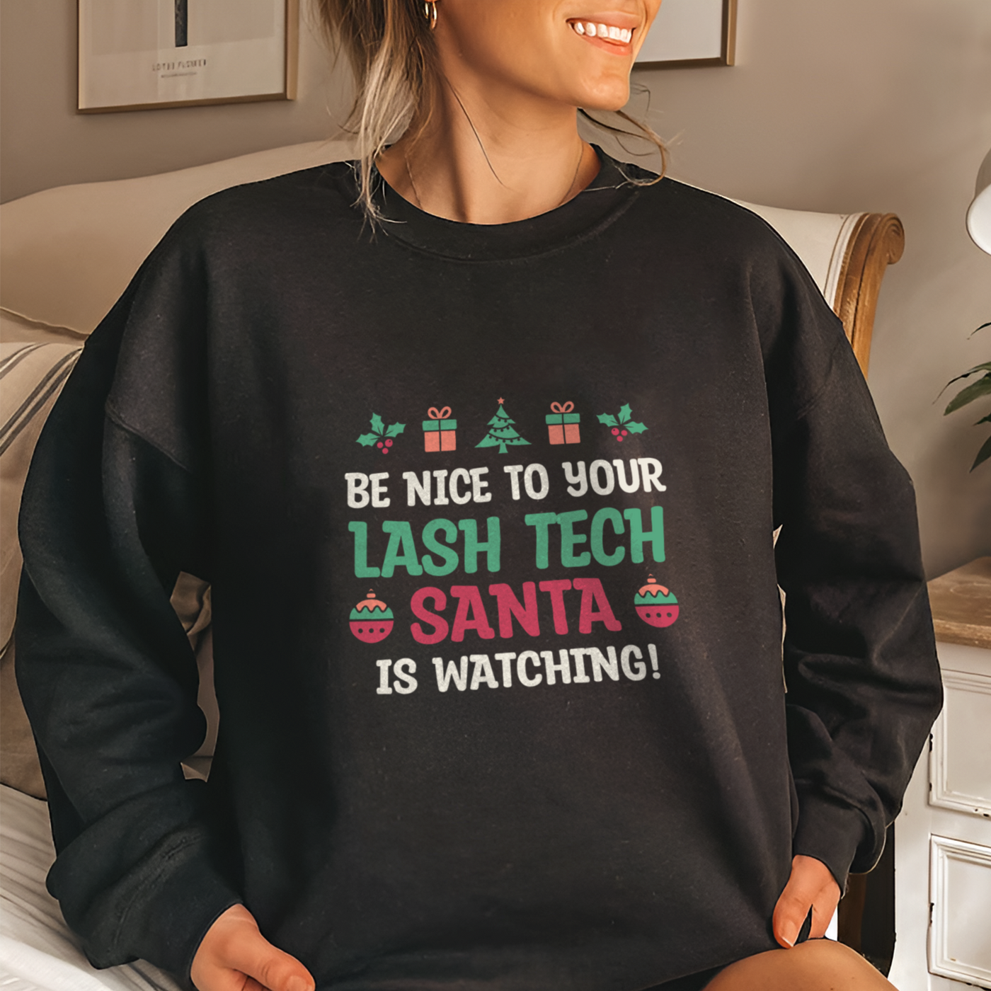 Lash Artist Sweatshirt, Be Nice, Gift for Lash tech