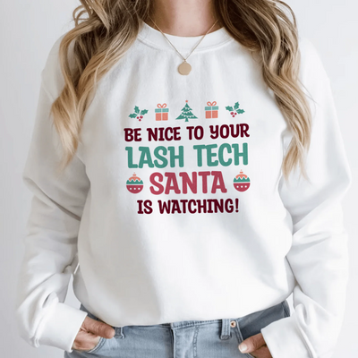 Lash Artist Sweatshirt, Be Nice, Gift for Lash tech