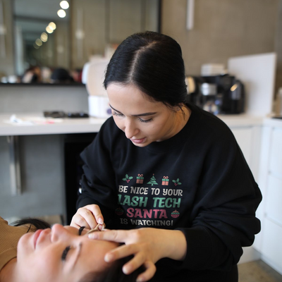 Lash Artist Sweatshirt, Be Nice, Gift for Lash tech