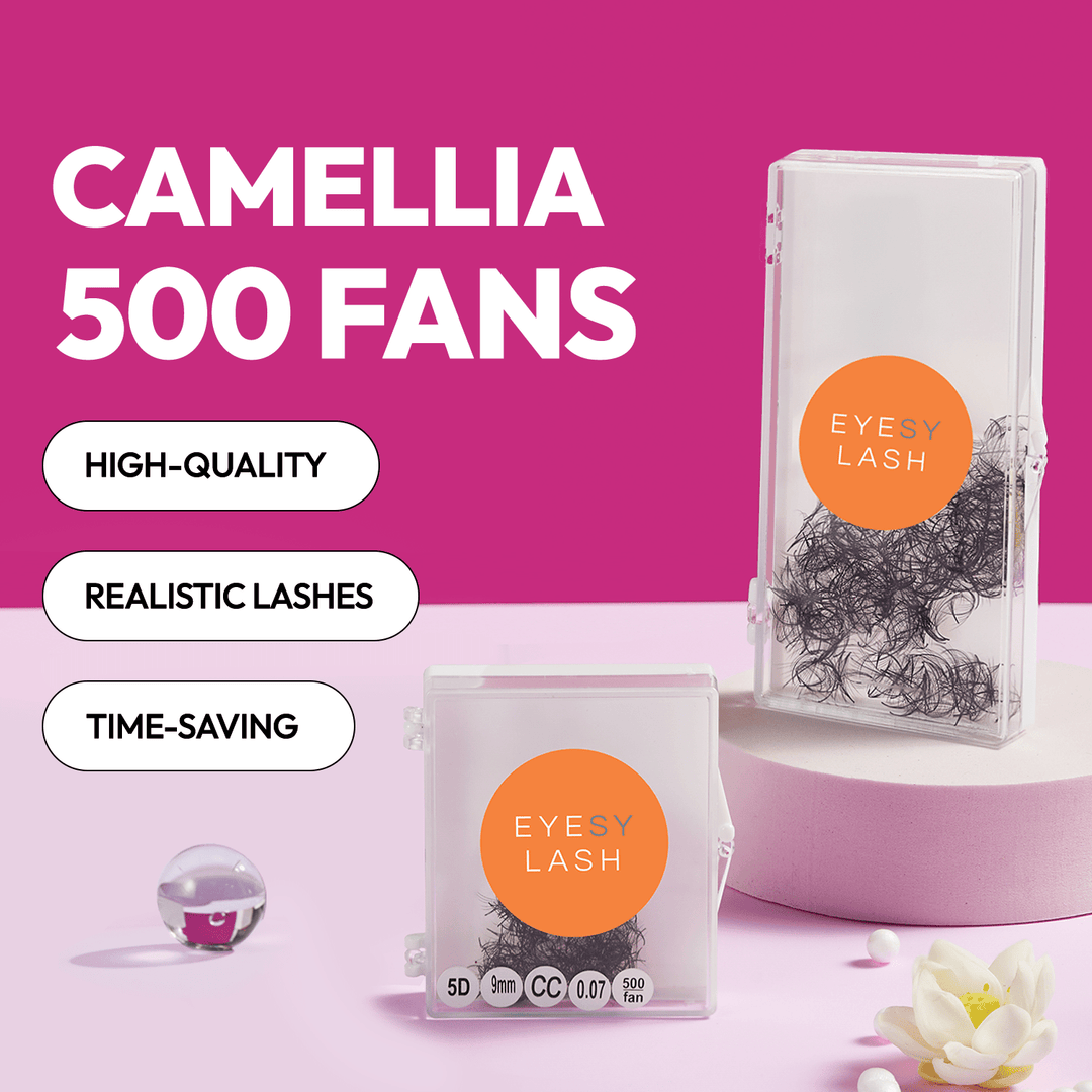 500 Camellia Lash Fans 5D 0.07 C CC D Curl | Premade Fans – Eyesy Lash