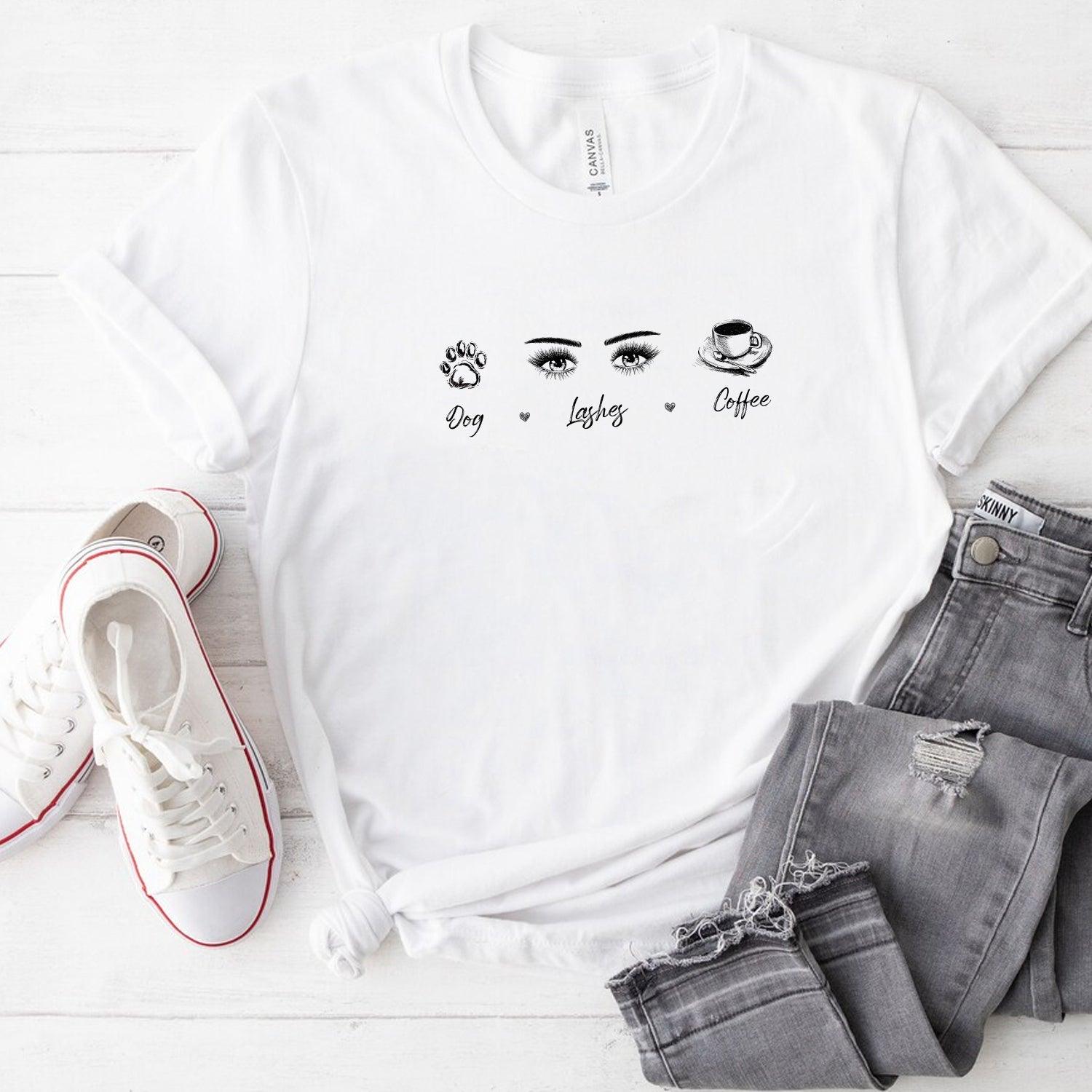 Dog x Lash x Coffee T Shirt - Eyesy Lash