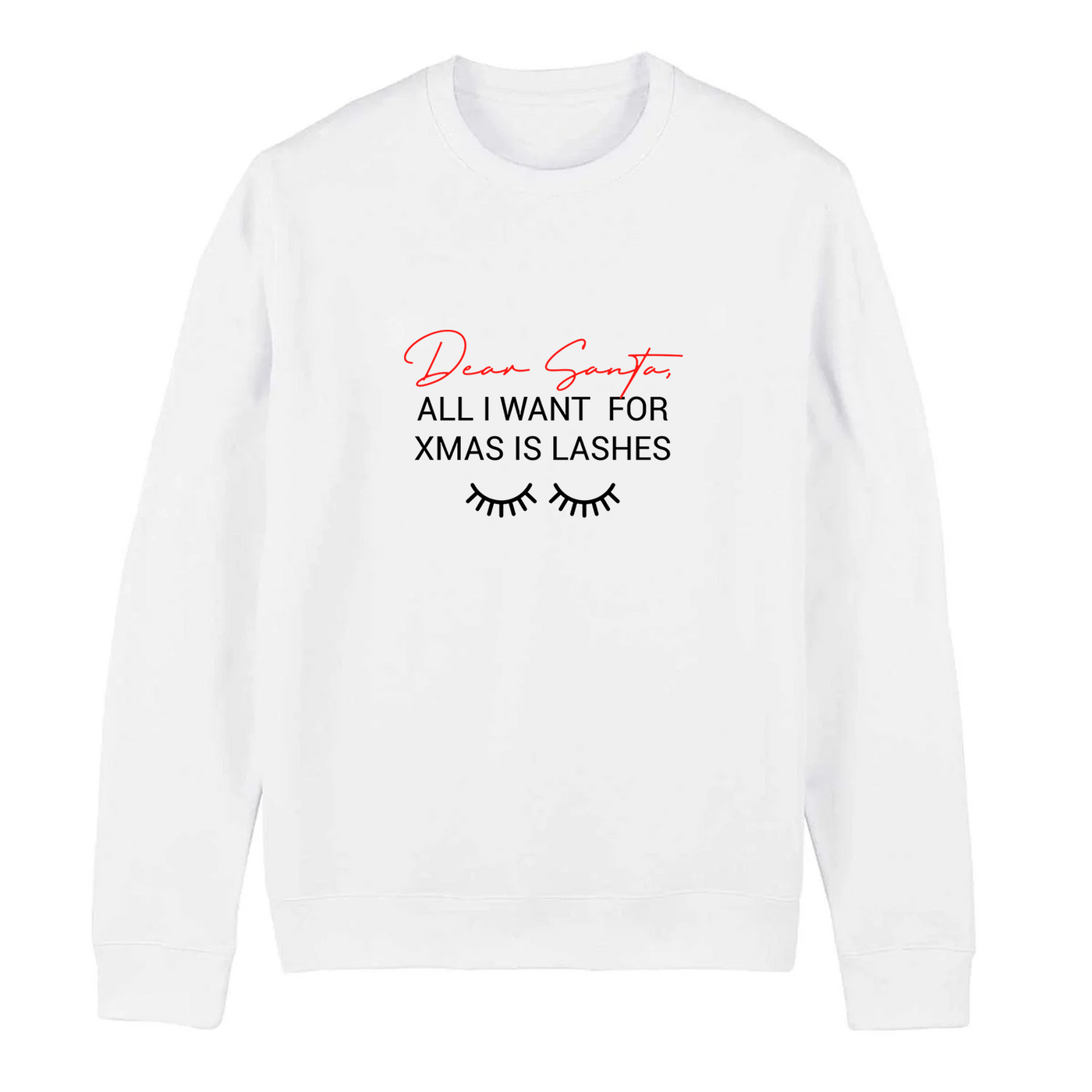 Lash Artist Sweatshirt, Dear Santa, All I Want For Christmas Is Lashes, Gift for Lash tech