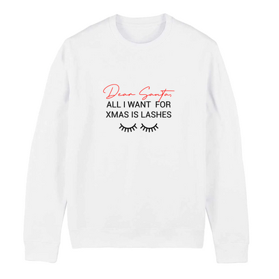 Lash Artist Sweatshirt, Dear Santa, All I Want For Christmas Is Lashes, Gift for Lash tech