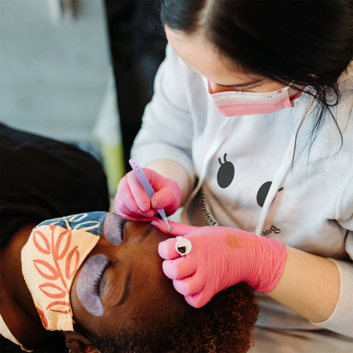 Lash Artist Hoodie, Happiest When Lashing Hoodie, Gift for Lash tech